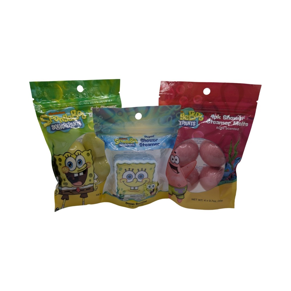 SpongeBob SquarePants Shower Steamer Bundle SpongeBob & Patrick New